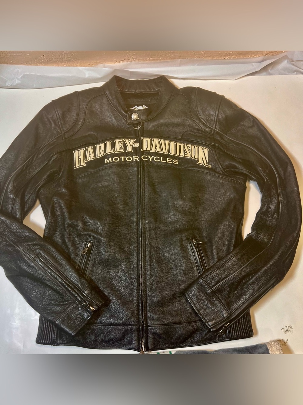 Harley-Davidson Women's Victory Lane Leather Motorcycle Jacket Small S